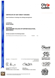 CTLLS Training Certificate 2nd Year