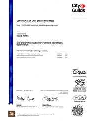 CTLLS Training Certificate 2nd Year