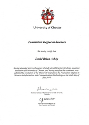 I.T. Certification = Foundation Degree