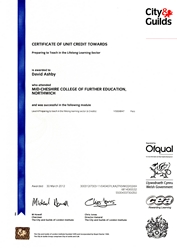 PTLLS Training Certificate